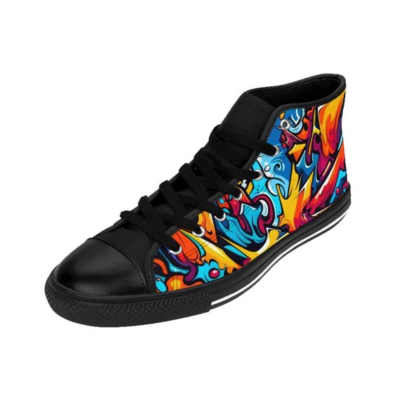 Men’s Graffiti Sneaker | Colorful Print Sneakers | Graphic Pattern Shoes | Graff - Picture 7 of 9